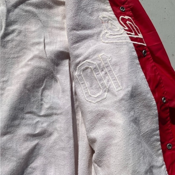 Men's VTG Twins 10 Jacket Red 1981 Embroidery M Lined 80s Snap MLB USA Windbreak - Picture 9 of 15